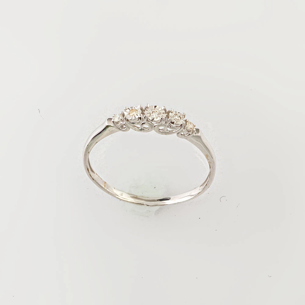 Кольцо с бриллиантом из белого золота 585 пробы