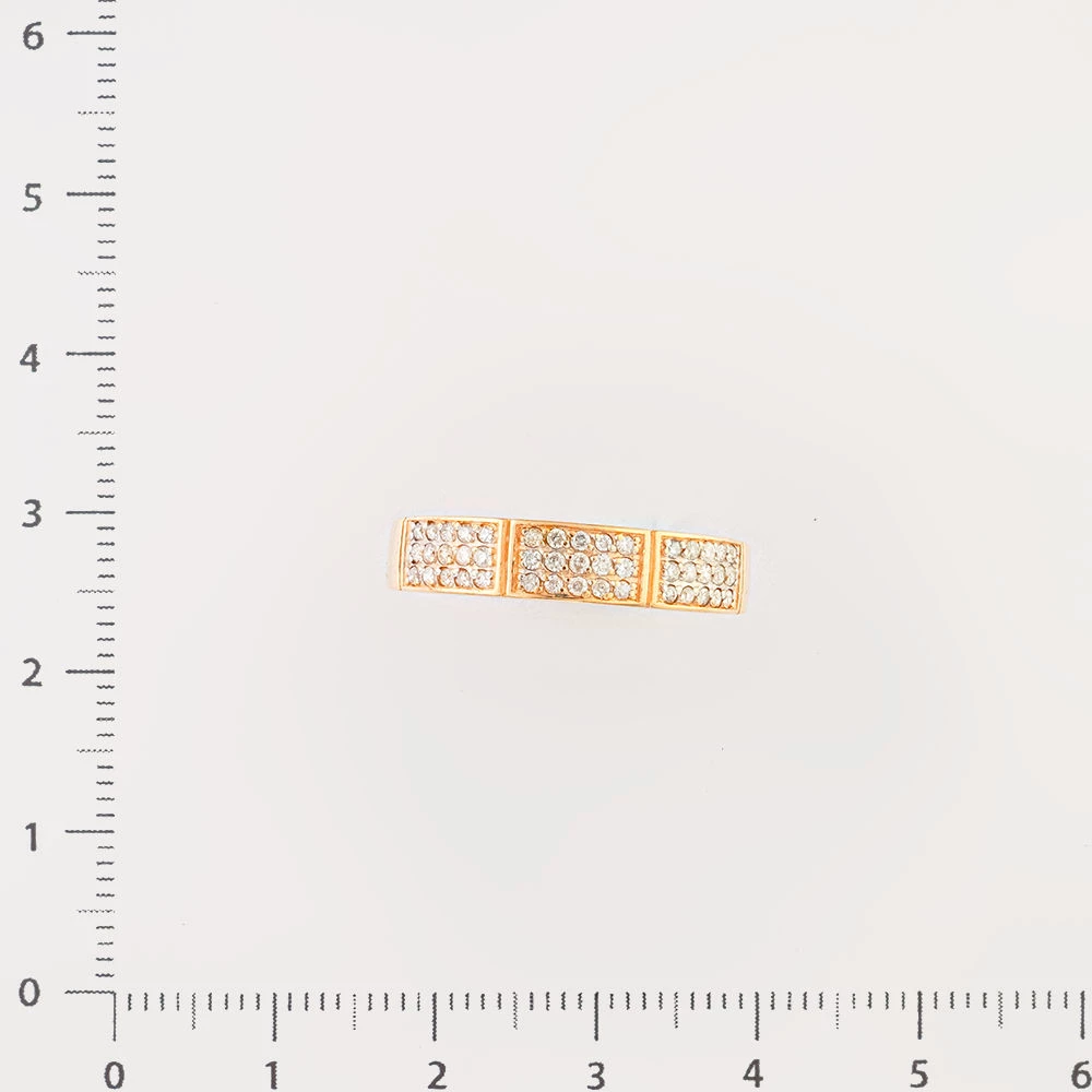 Кольцо с бриллиантом из красного золота 585 пробы