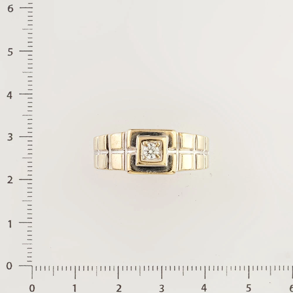 Кольцо с бриллиантом из белого золота 585 пробы