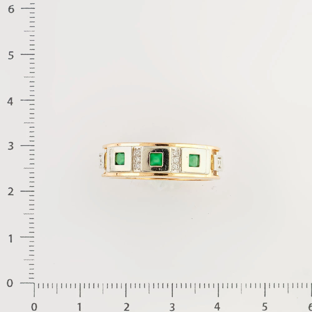 Кольцо с агатом из красного золота 585 пробы