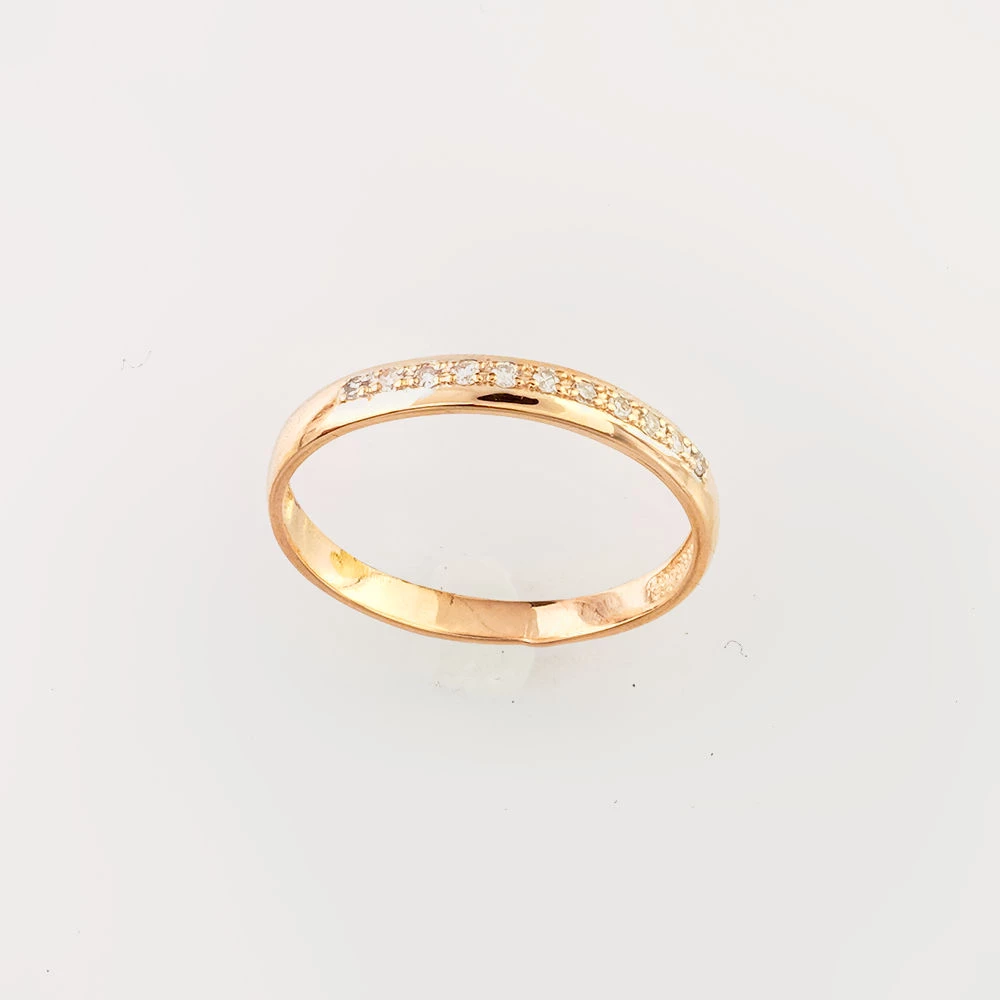 Кольцо с бриллиантом из красного золота 585 пробы