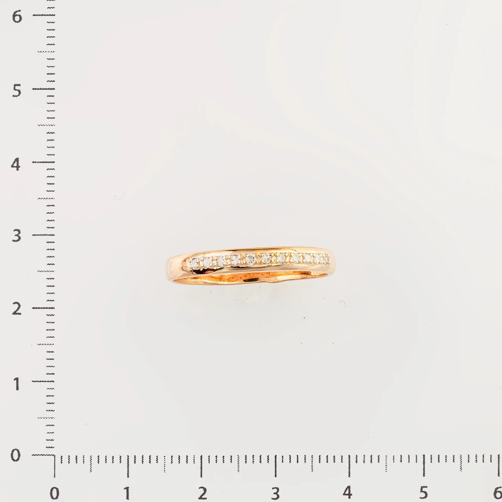 Кольцо с бриллиантом из красного золота 585 пробы