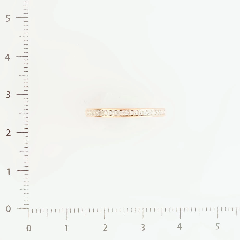 Кольцо с бриллиантом из красного золота 585 пробы