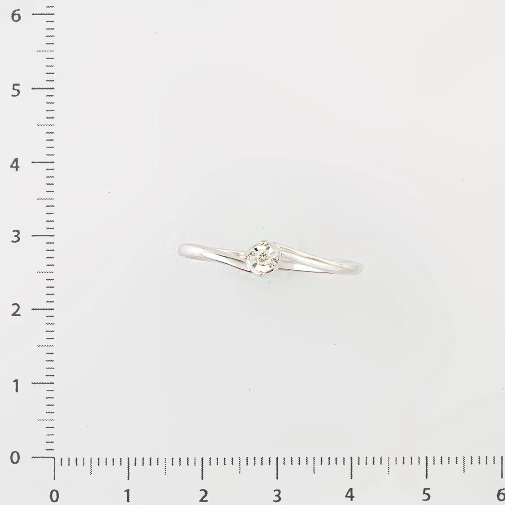 Кольцо с бриллиантом из белого золота 585 пробы