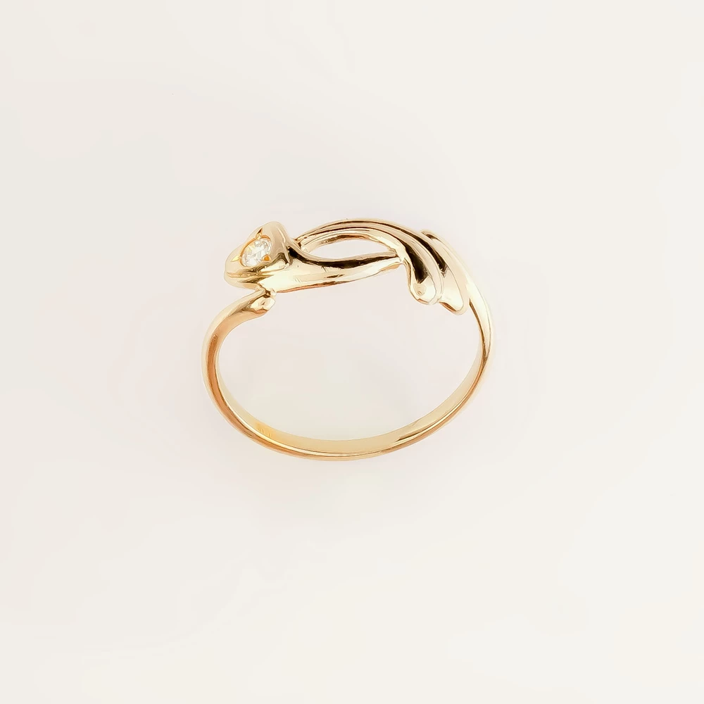 Кольцо с бриллиантом из белого золота 585 пробы