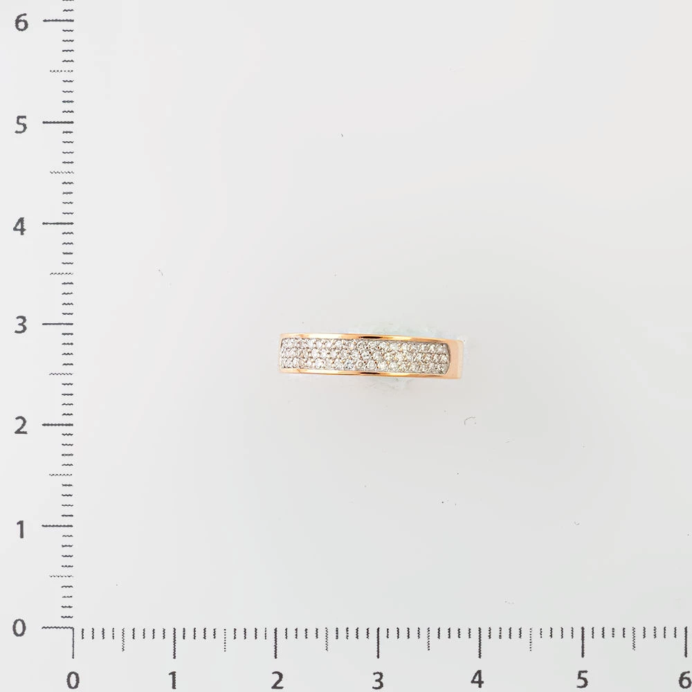 Кольцо с бриллиантом из красного золота 585 пробы