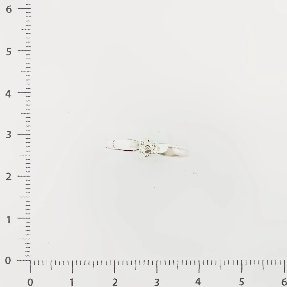 Кольцо с бриллиантом из белого золота 585 пробы