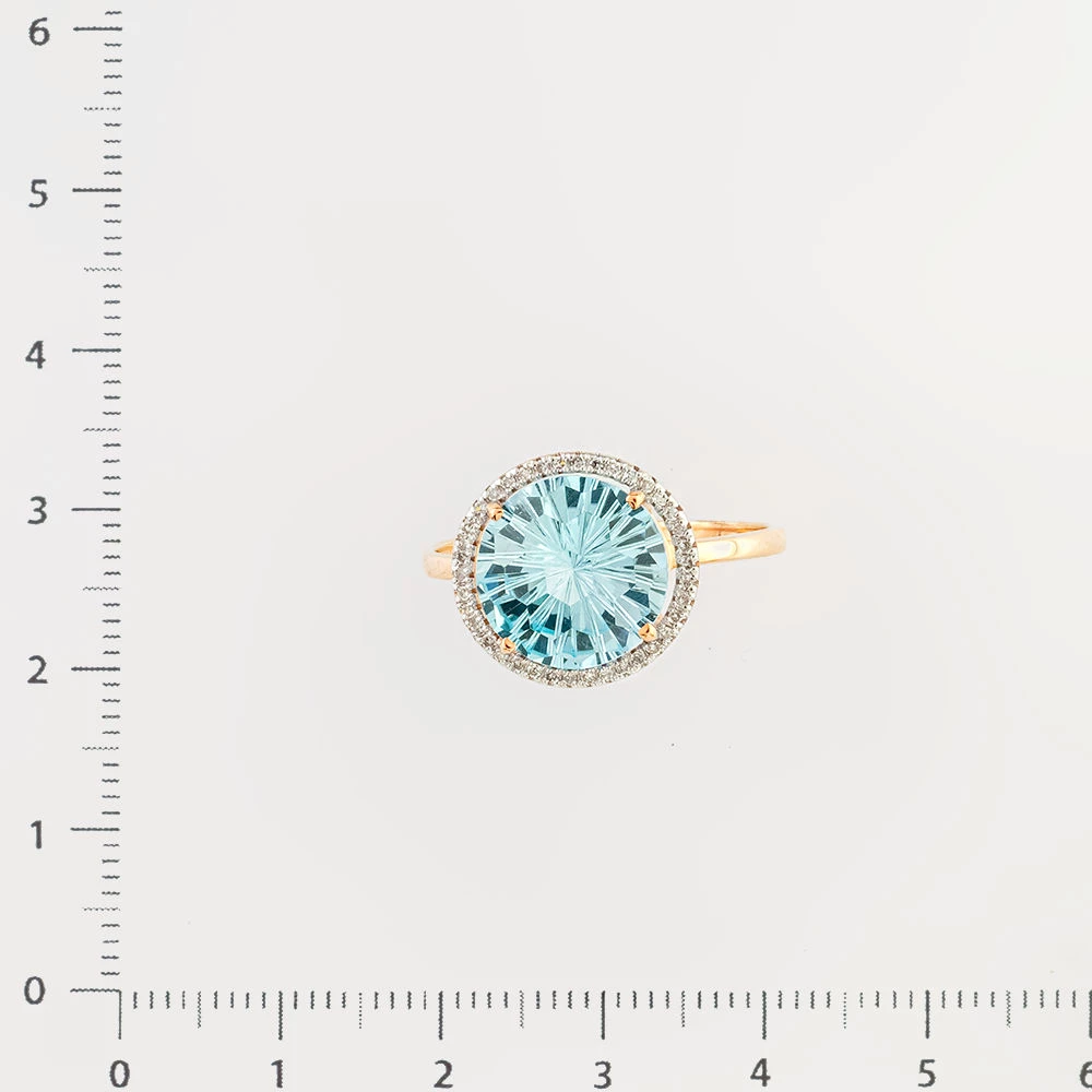 Кольцо с ситаллом из красного золота 585 пробы