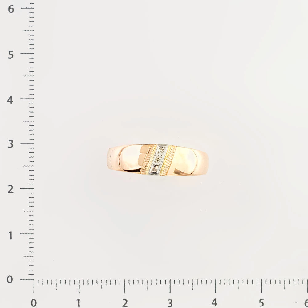 Кольцо с бриллиантом из красного золота 585 пробы