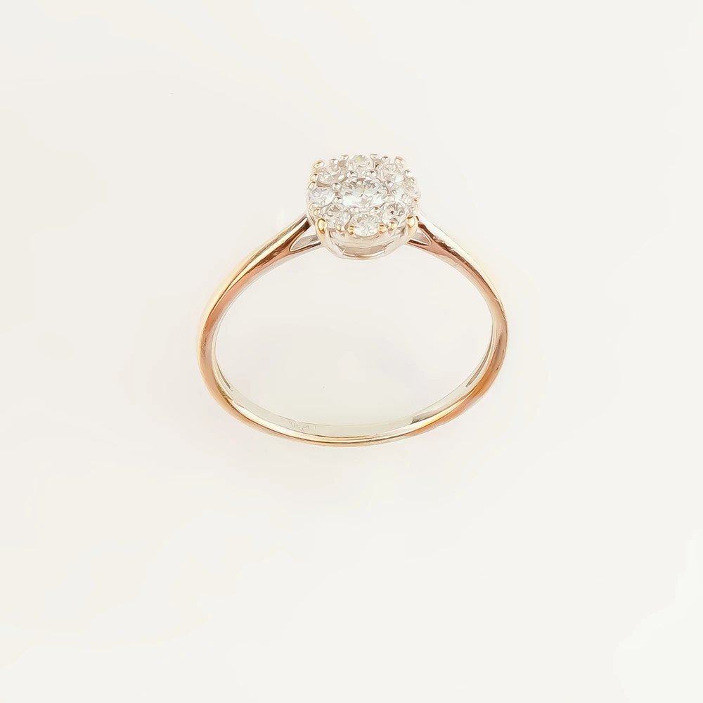 Кольцо с бриллиантом из белого золота 585 пробы