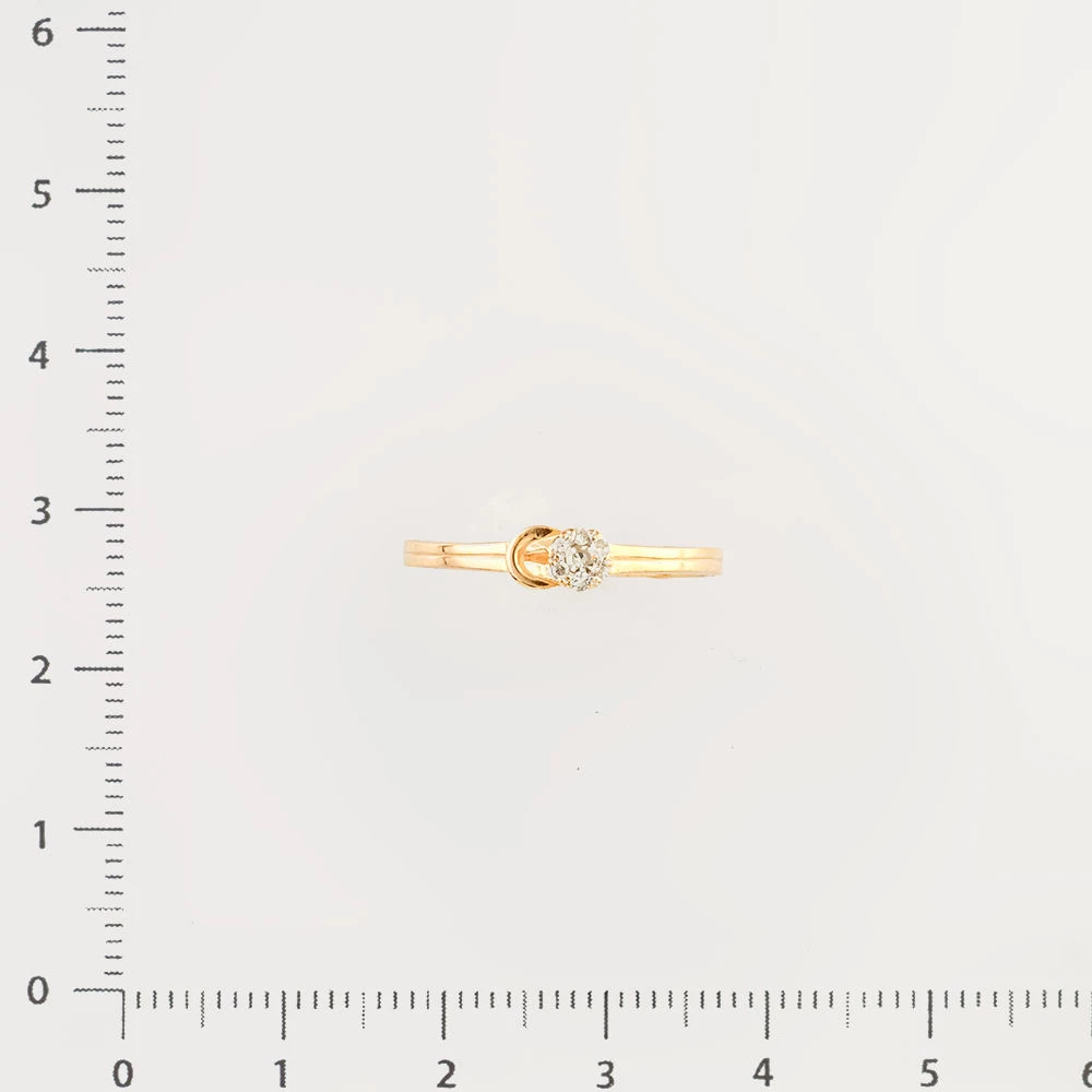 Кольцо с бриллиантом из красного золота 585 пробы