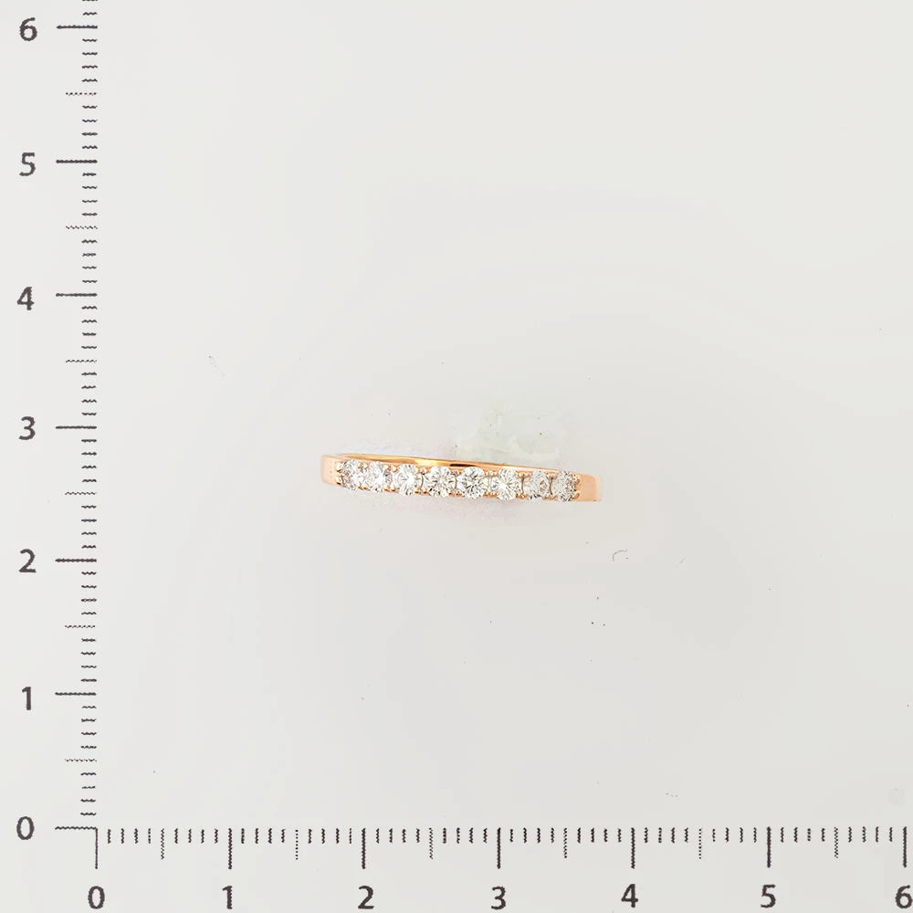 Кольцо с бриллиантом из красного золота 585 пробы