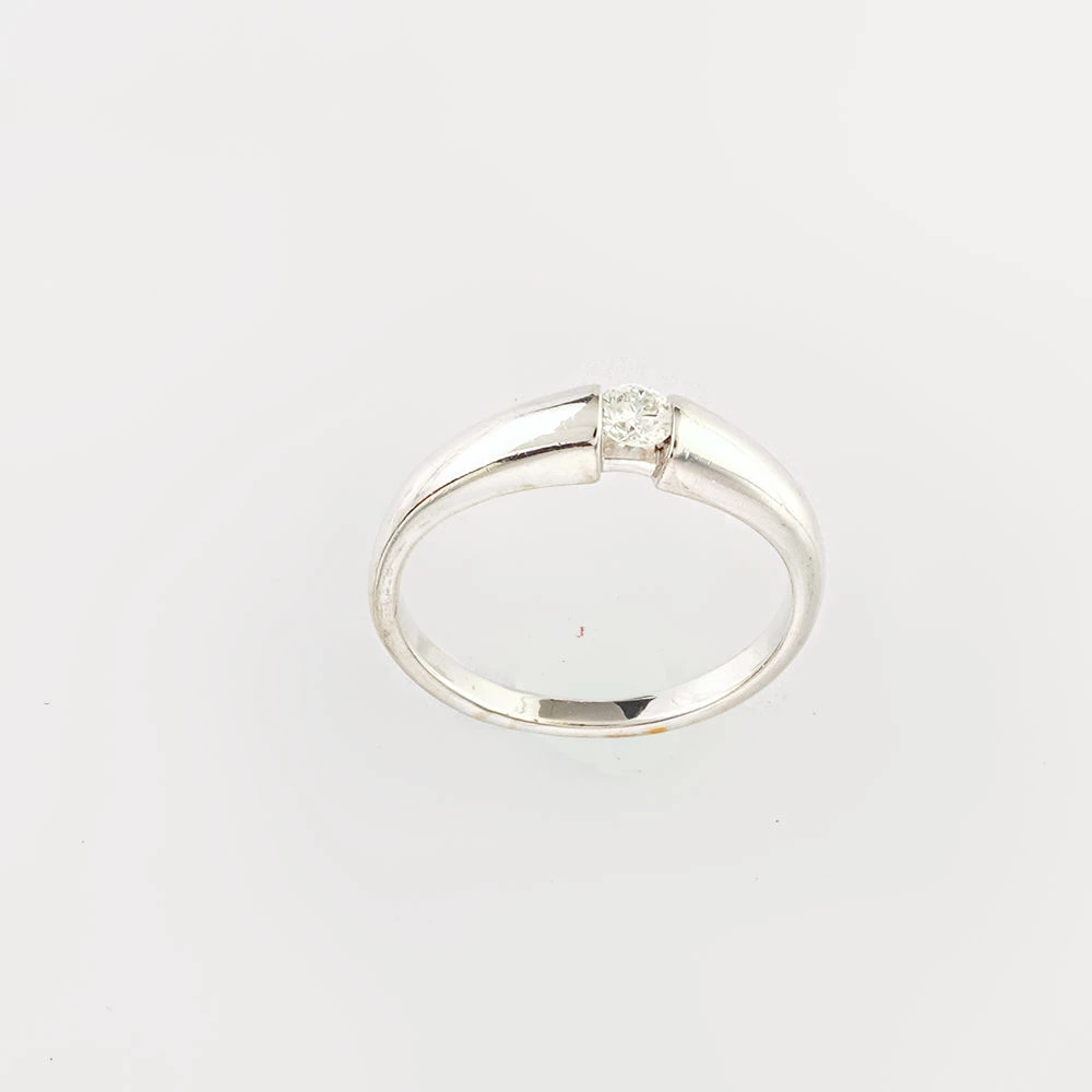 Кольцо с бриллиантом из белого золота 585 пробы