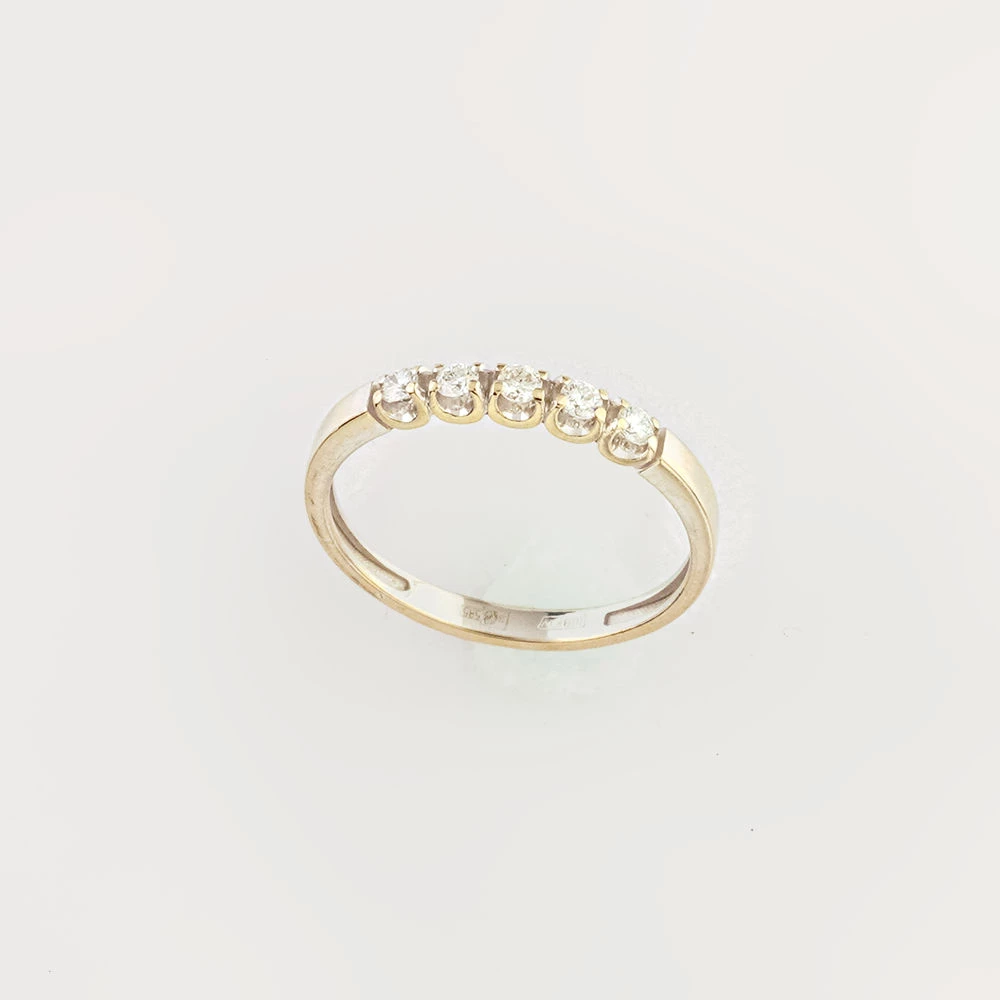 Кольцо с бриллиантом из белого золота 585 пробы