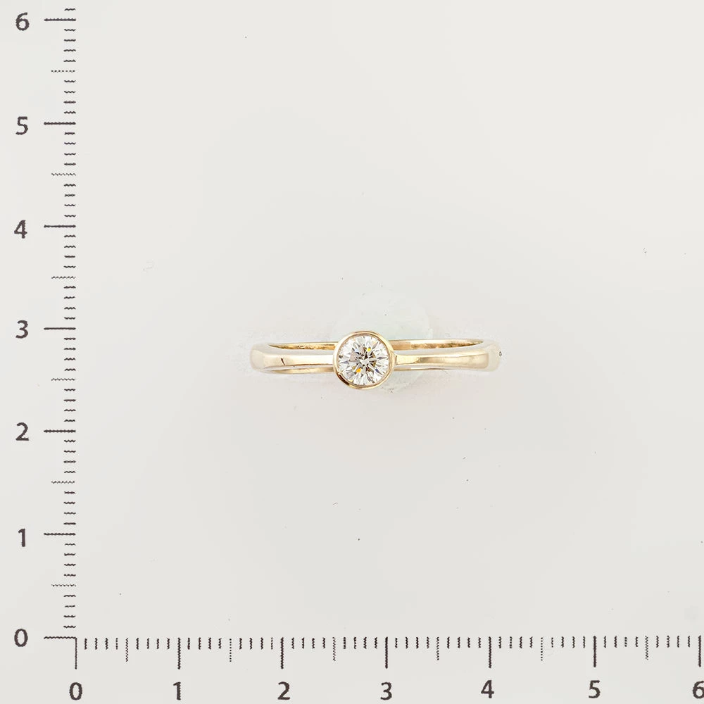 Кольцо с бриллиантом из белого золота 585 пробы