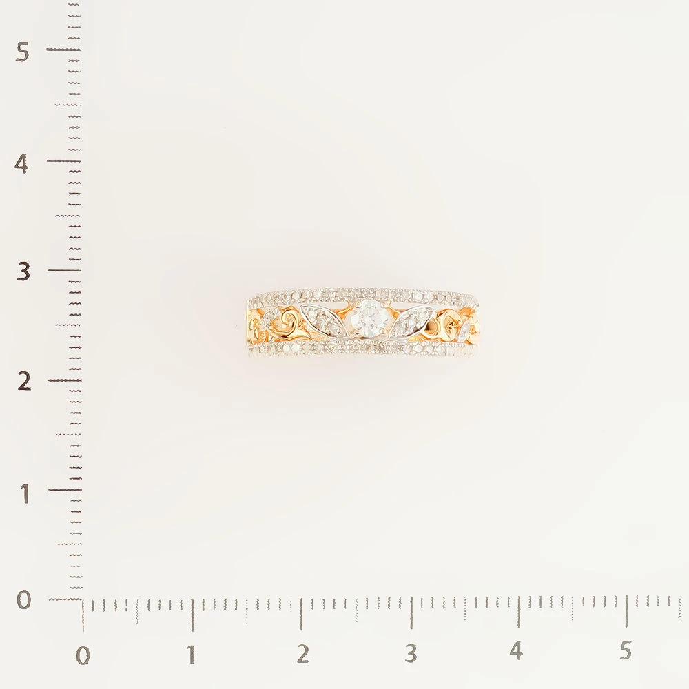 Кольцо с бриллиантом из красного золота 585 пробы