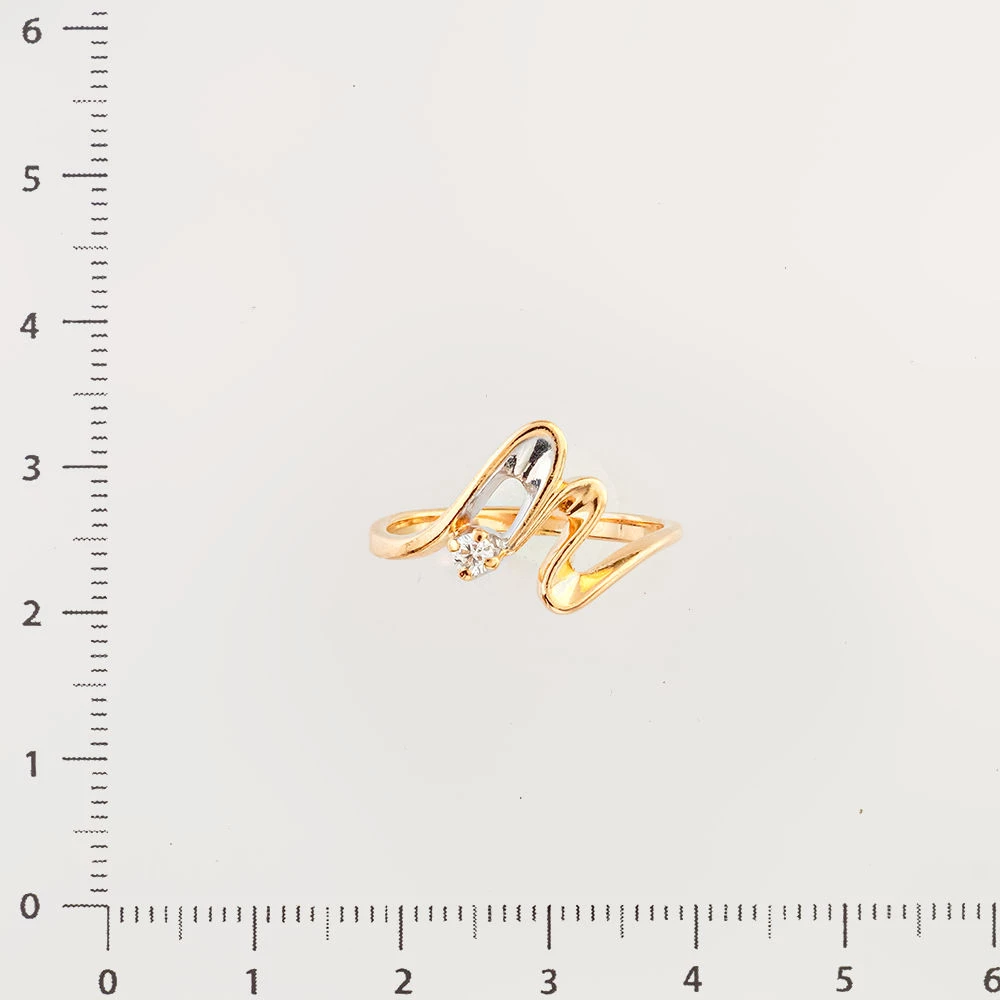 Кольцо с бриллиантом из красного золота 585 пробы