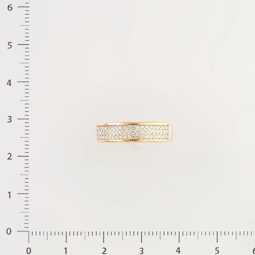 Кольцо с бриллиантом из красного золота 585 пробы