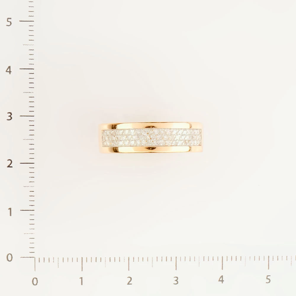 Кольцо с бриллиантом из красного золота 585 пробы