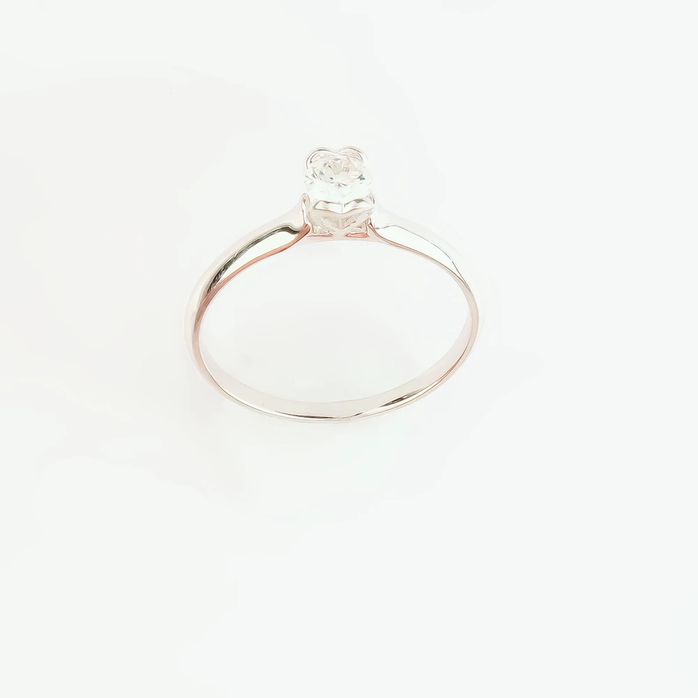 Кольцо с бриллиантом из белого золота 585 пробы