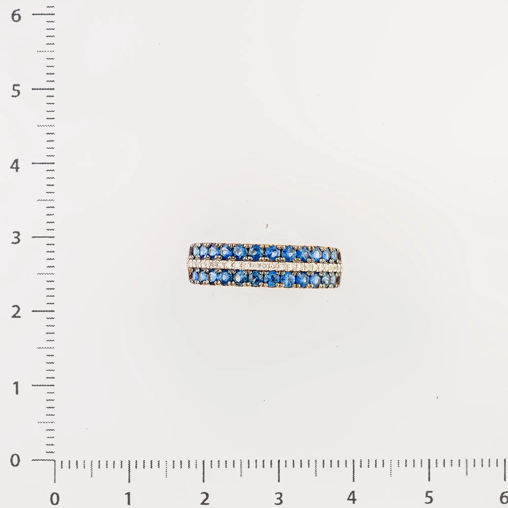 Кольцо с сапфиром из красного золота 585 пробы