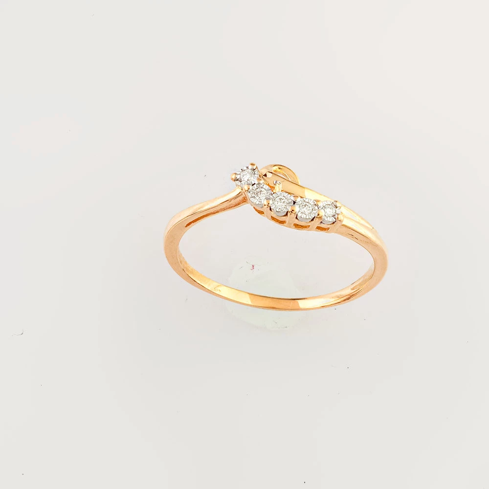 Кольцо с бриллиантом из красного золота 585 пробы