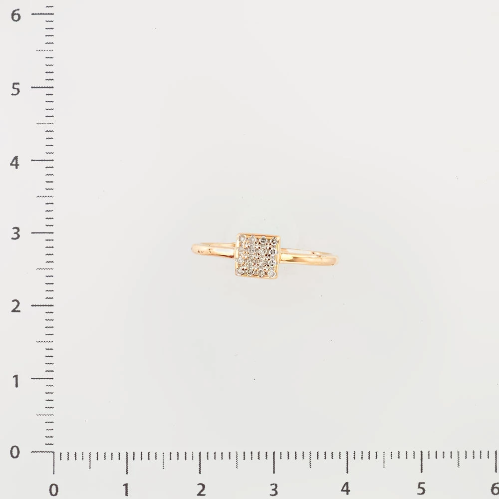 Кольцо с бриллиантом из красного золота 585 пробы