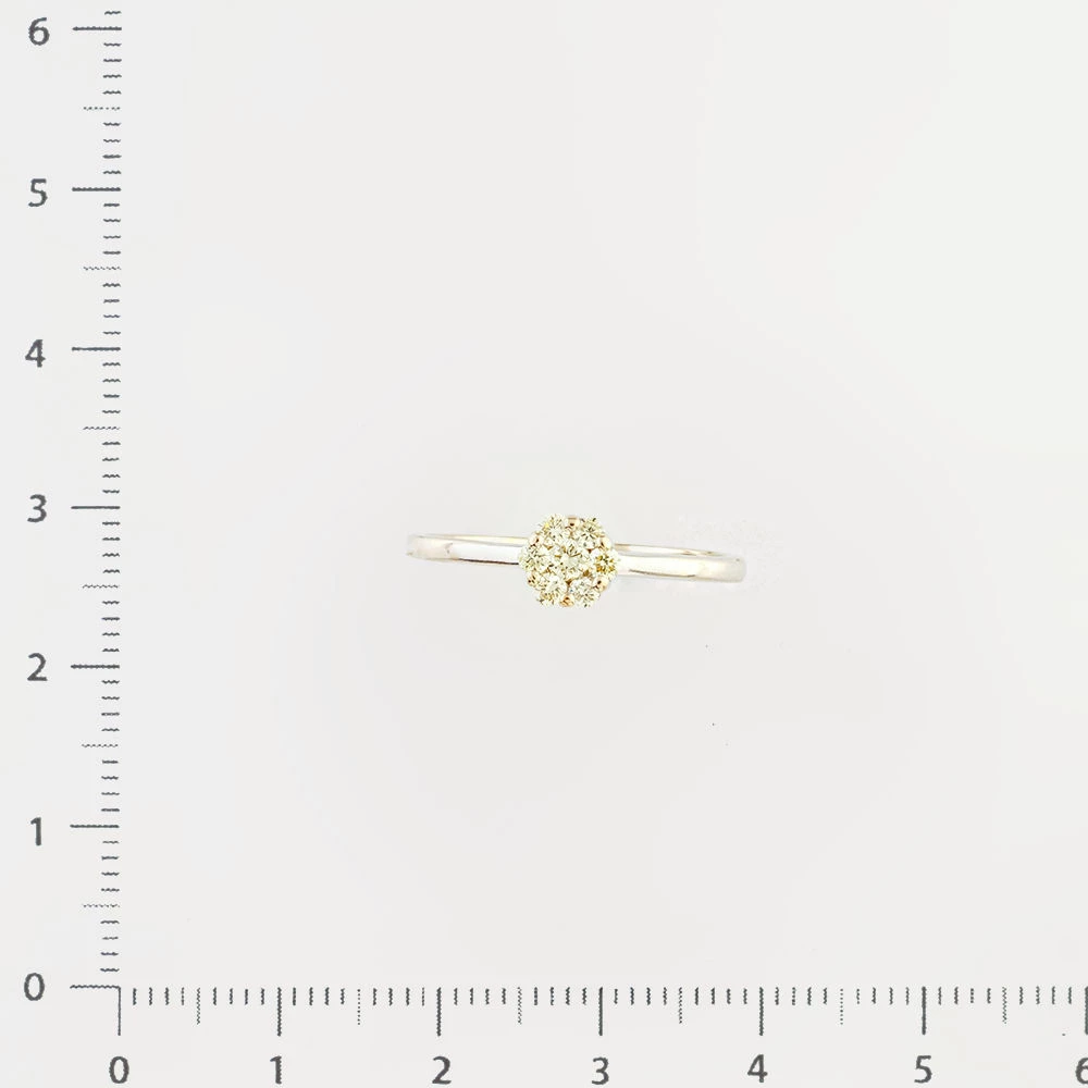 Кольцо с бриллиантом из белого золота 585 пробы