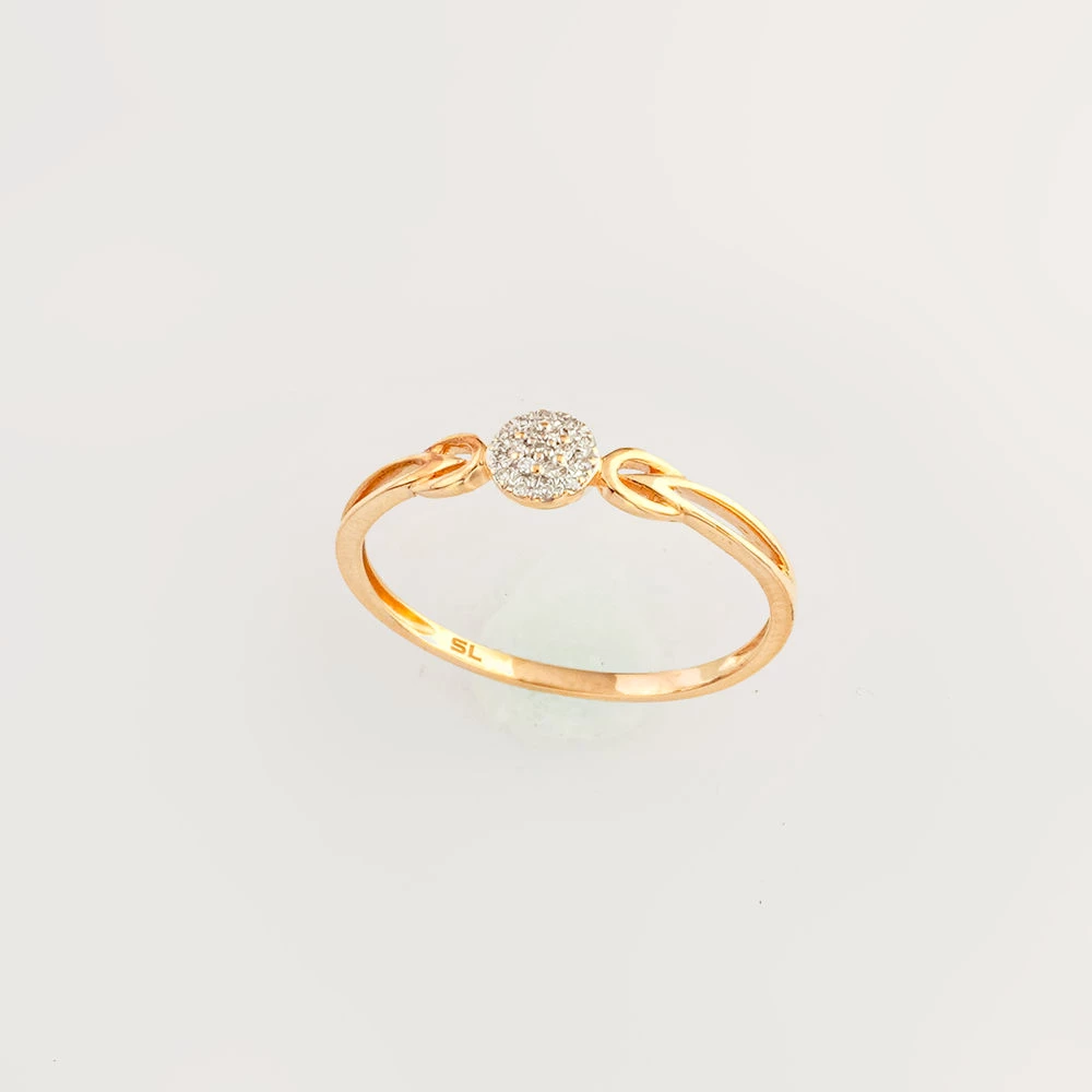 Кольцо с бриллиантом из красного золота 585 пробы