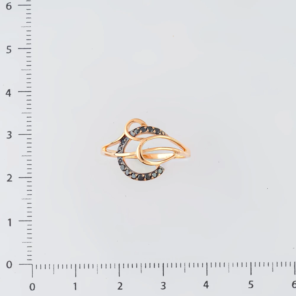 Кольцо с бриллиантом из красного золота 585 пробы