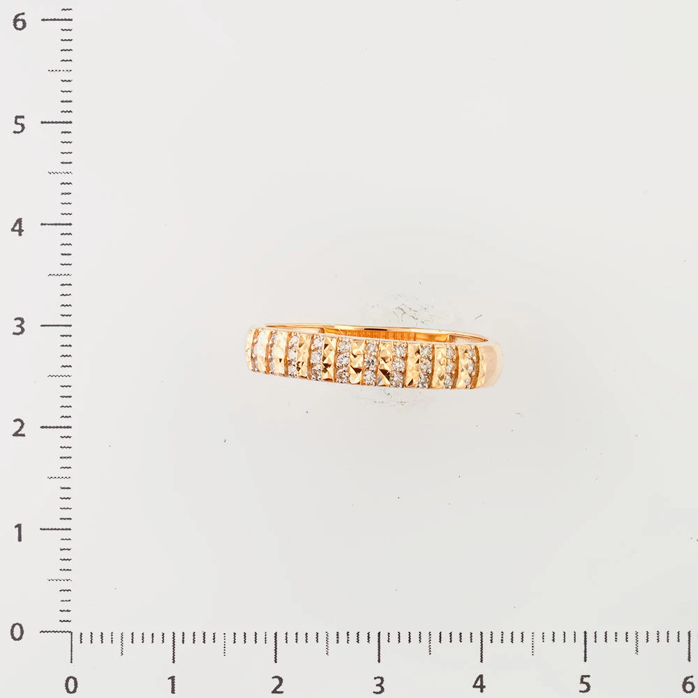 Кольцо с бриллиантом из красного золота 585 пробы