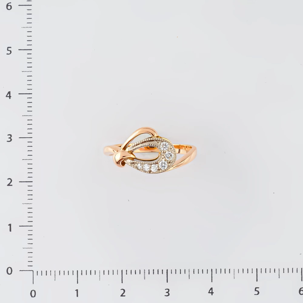 Кольцо с бриллиантом из красного золота 585 пробы