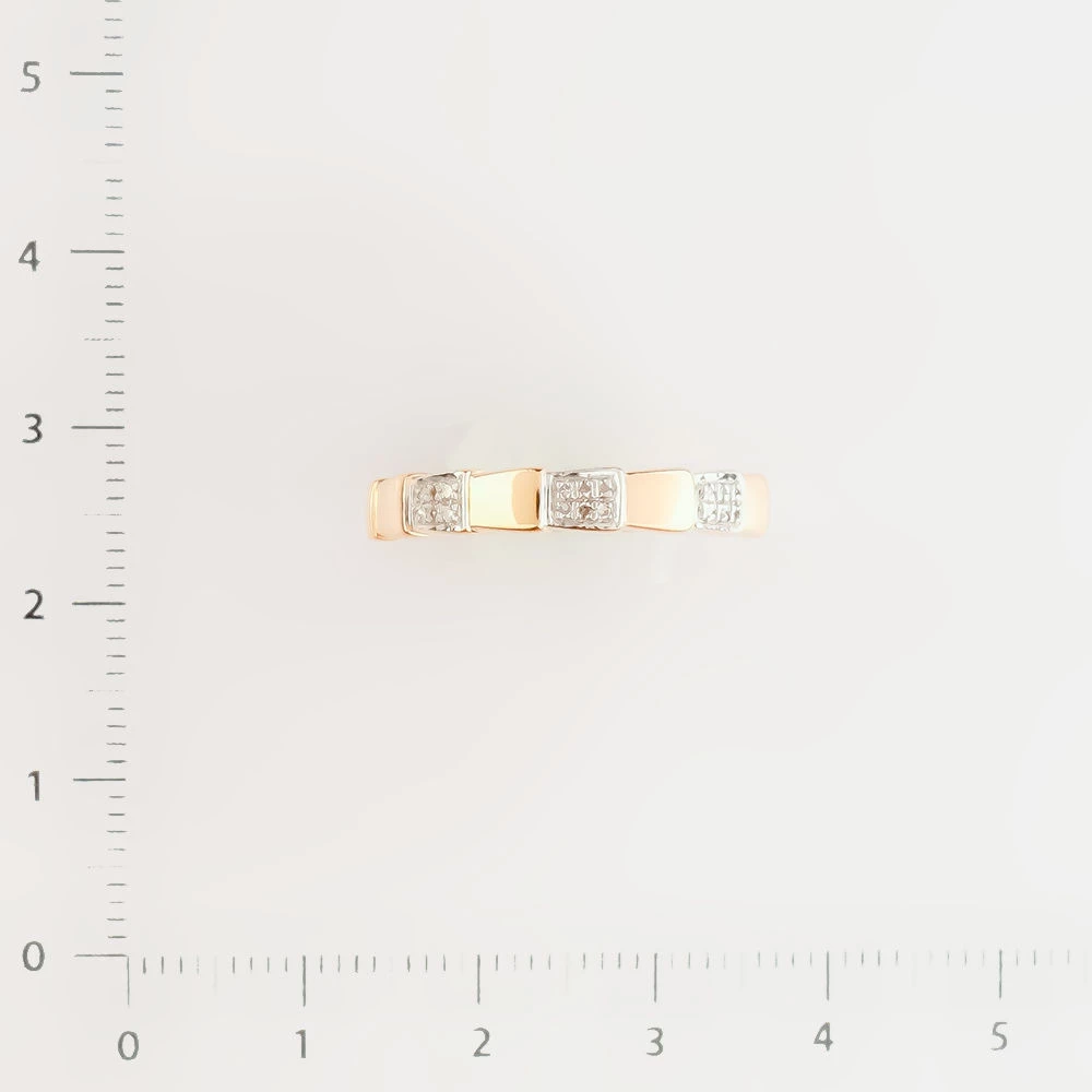 Кольцо с бриллиантом из красного золота 585 пробы