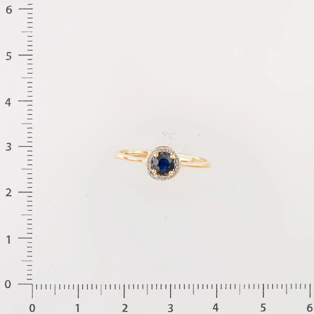 Кольцо с сапфиром из красного золота 585 пробы