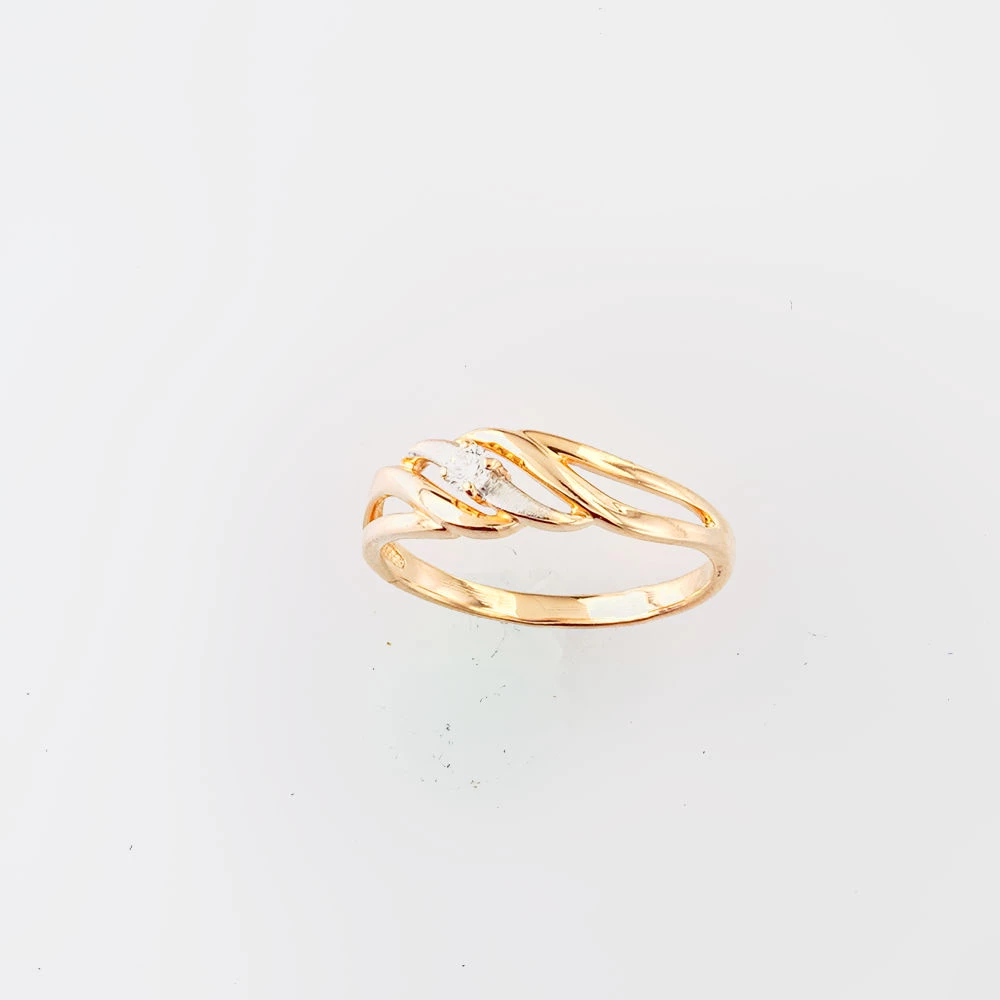 Кольцо с бриллиантом из красного золота 585 пробы