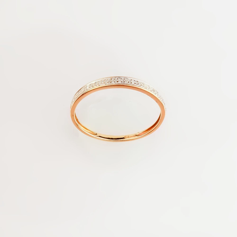 Кольцо с бриллиантом из красного золота 585 пробы