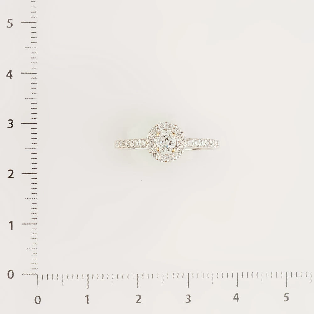 Кольцо с бриллиантом из белого золота 585 пробы