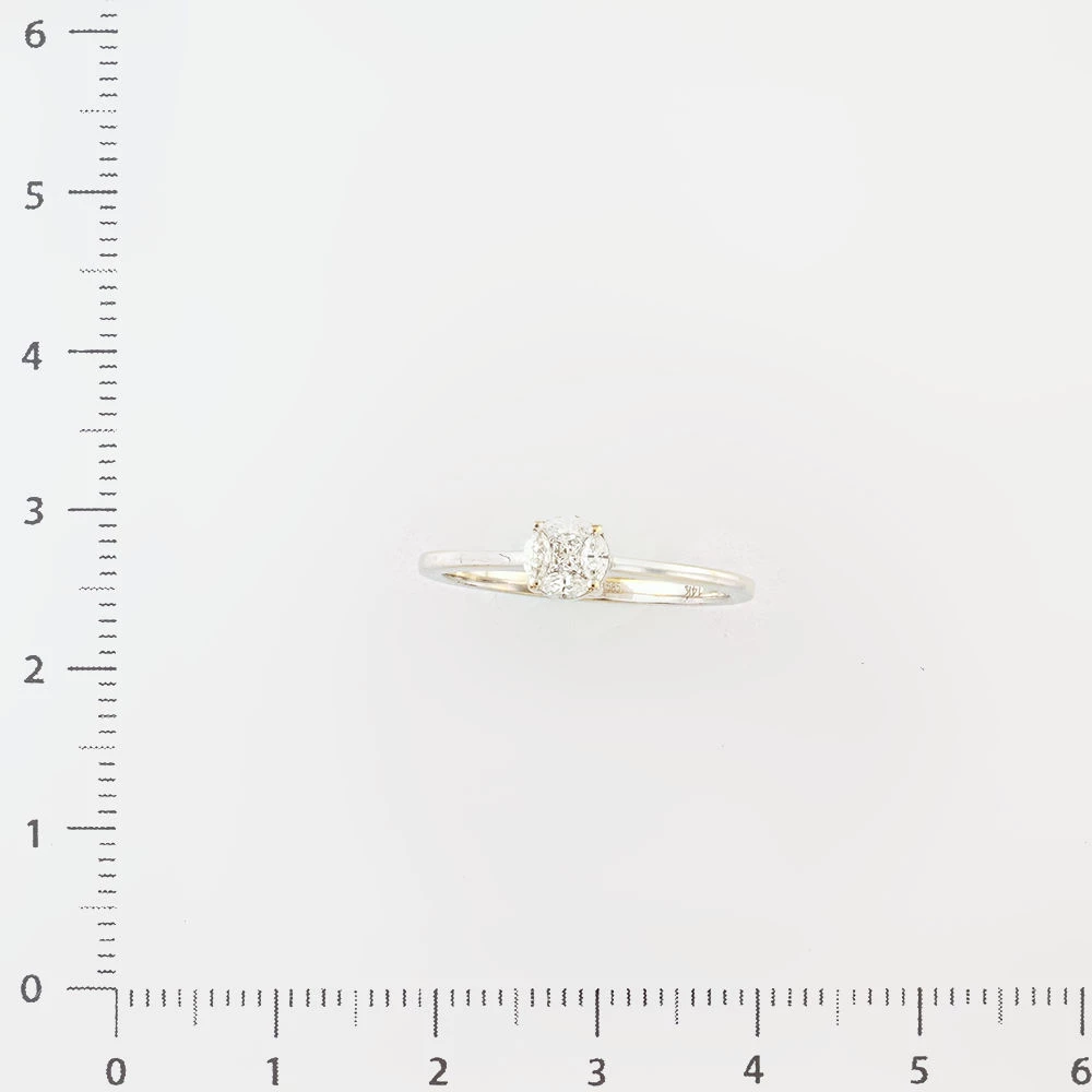 Кольцо с бриллиантом из белого золота 585 пробы