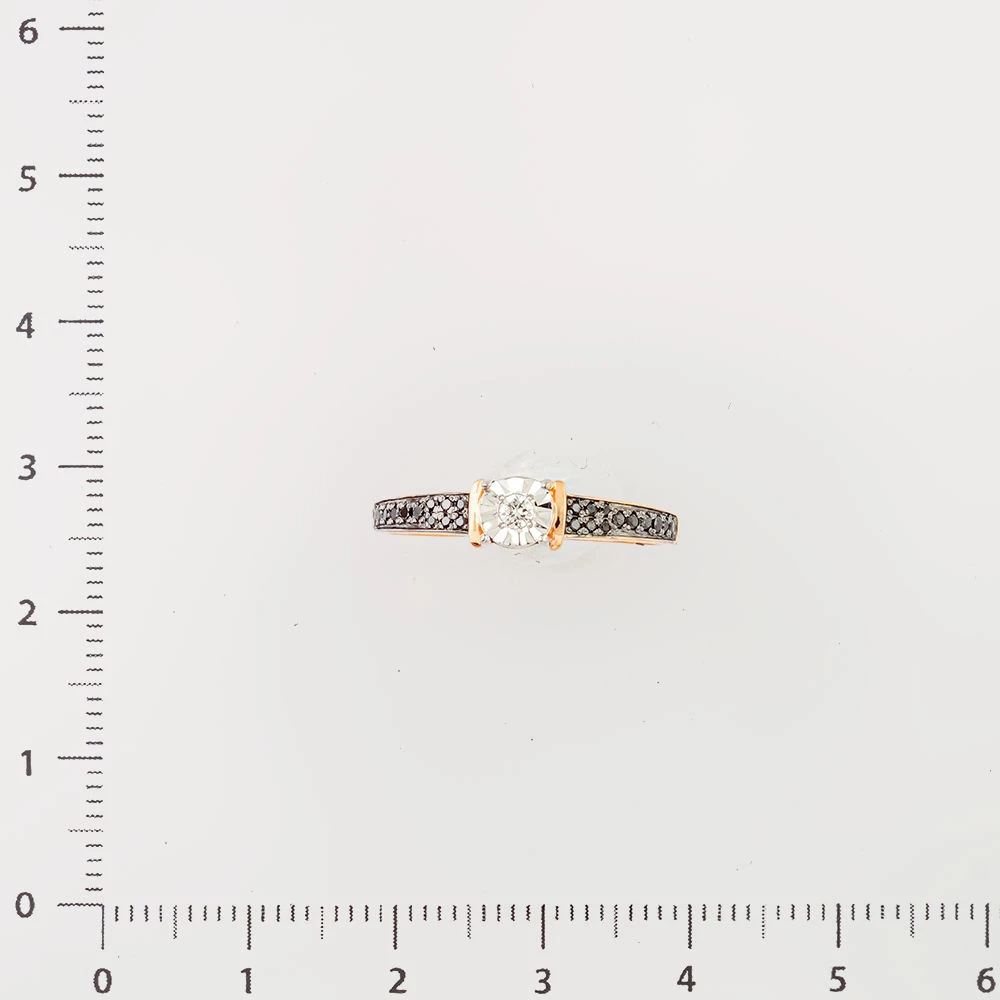 Кольцо с бриллиантом из красного золота 585 пробы