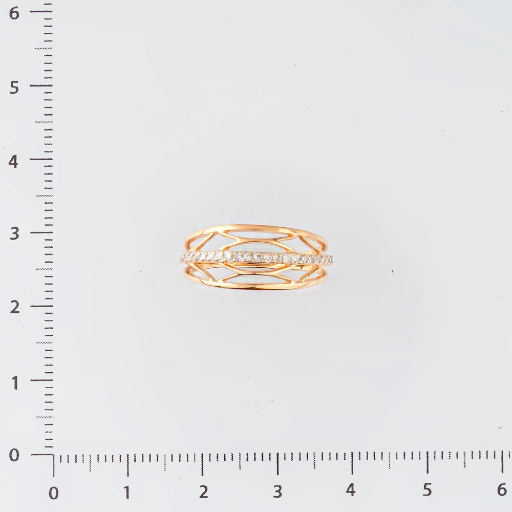 Кольцо с бриллиантом из красного золота 585 пробы