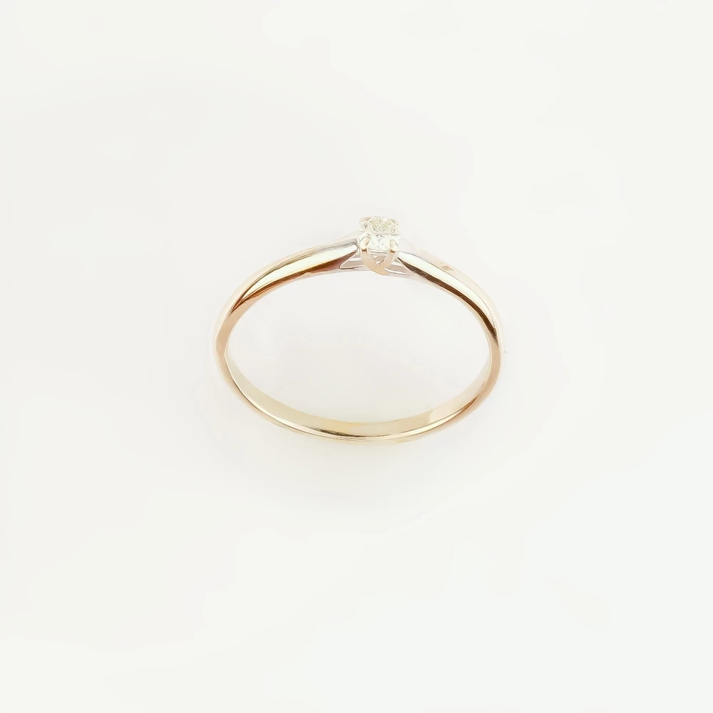 Кольцо с бриллиантом из белого золота 585 пробы