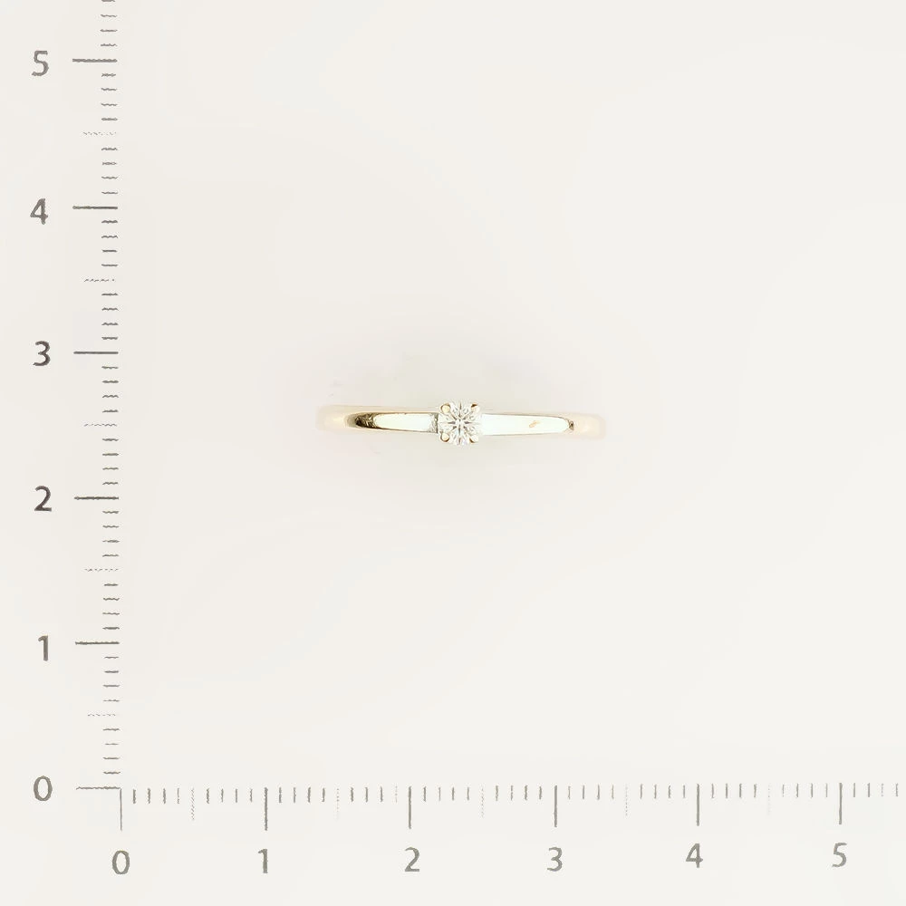 Кольцо с бриллиантом из белого золота 585 пробы