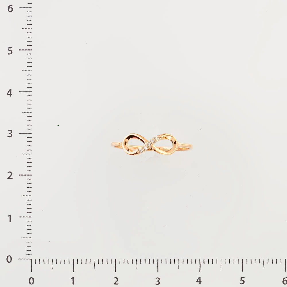 Кольцо с бриллиантом из красного золота 585 пробы