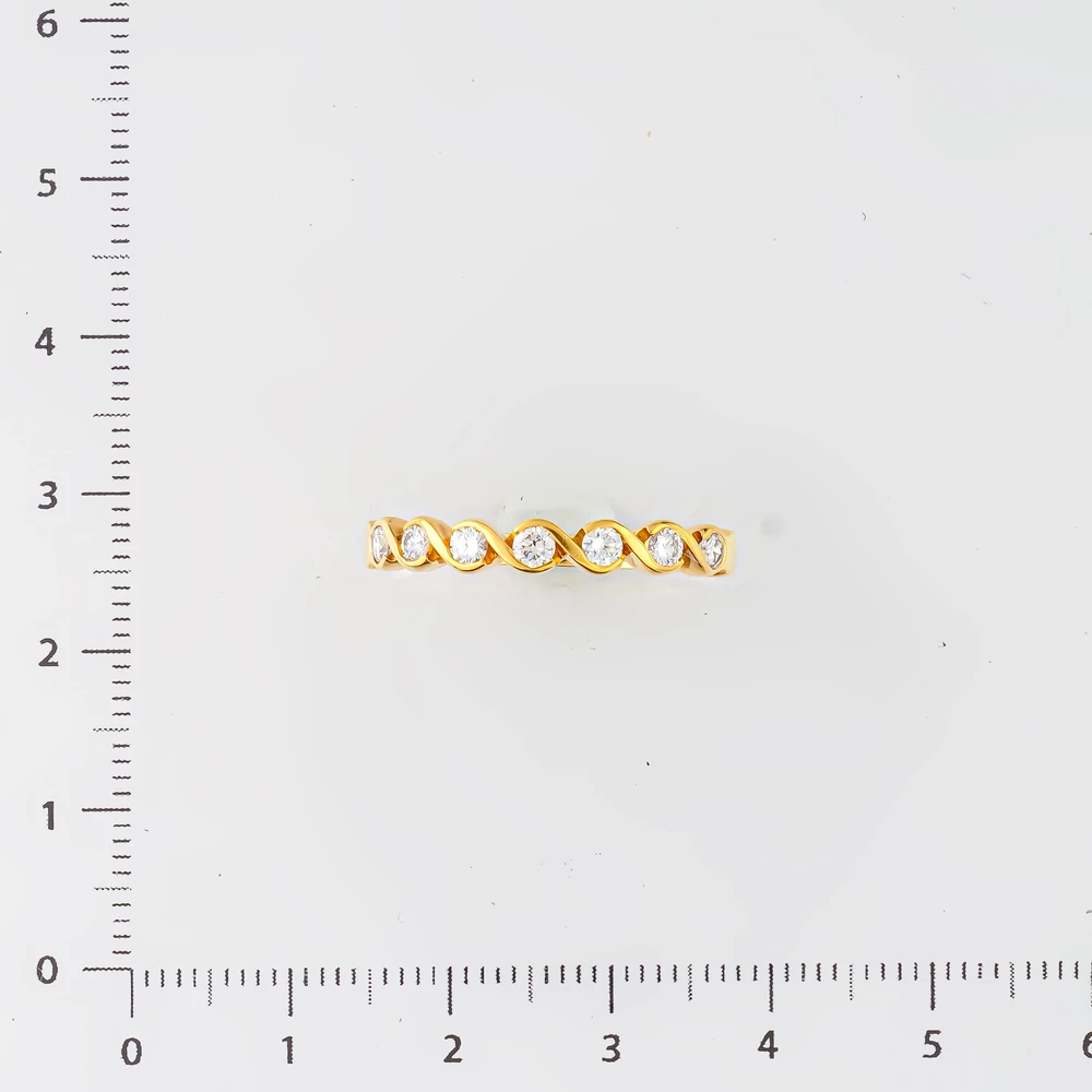 Кольцо с бриллиантом из желтого золота 750 пробы