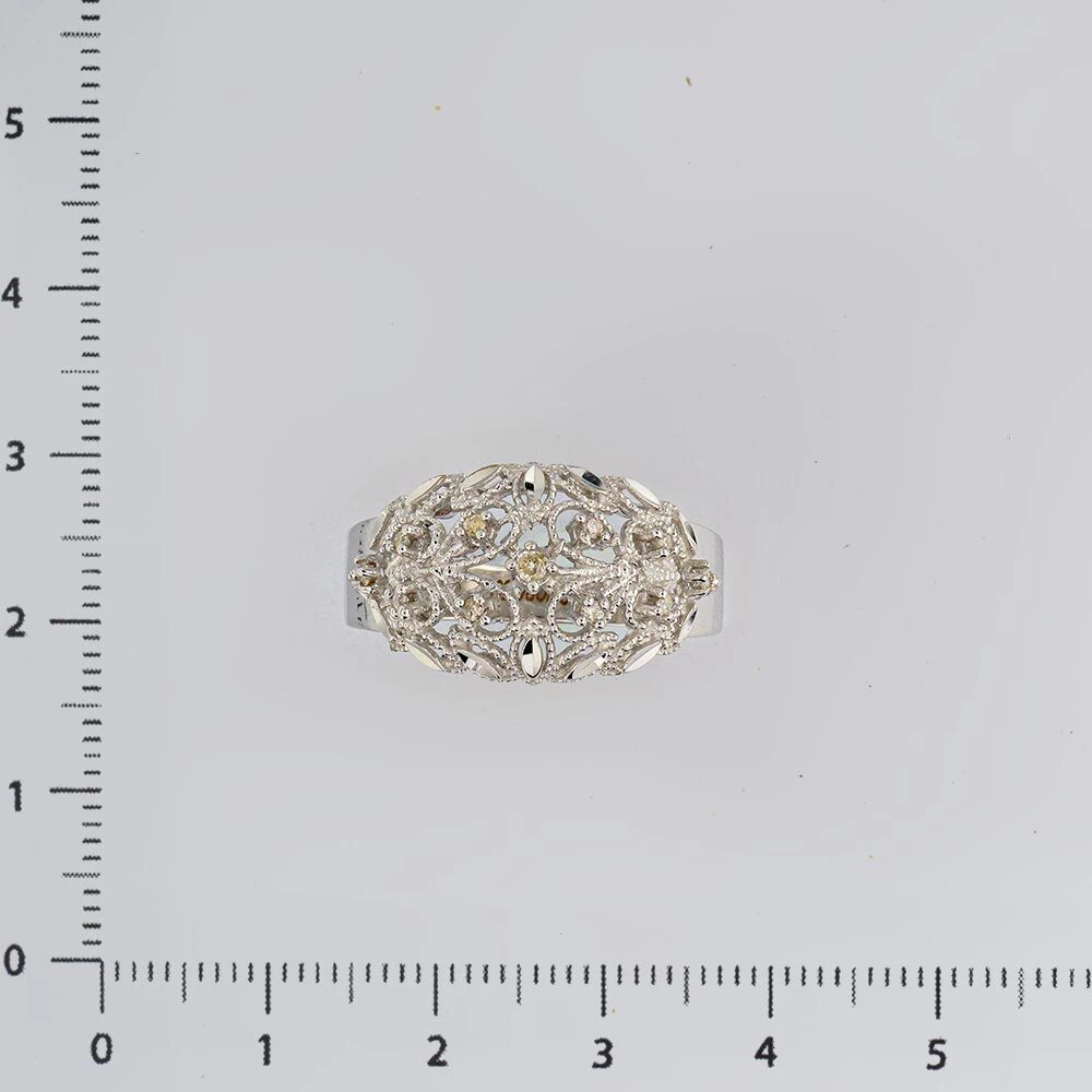 Кольцо с бриллиантом из белого золота 585 пробы