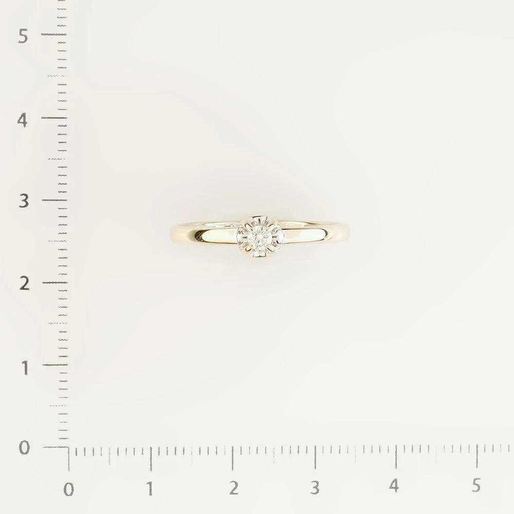 Кольцо с бриллиантом из белого золота 585 пробы