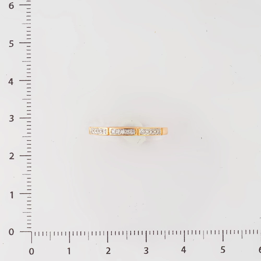 Кольцо с бриллиантом из красного золота 585 пробы