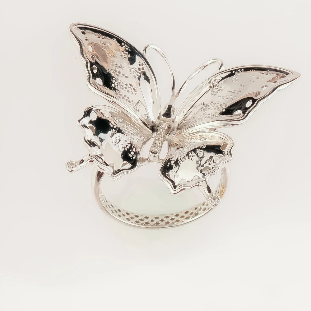 Кольцо с бриллиантом из белого золота 585 пробы