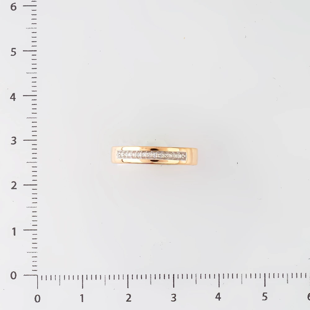 Кольцо с бриллиантом из красного золота 585 пробы