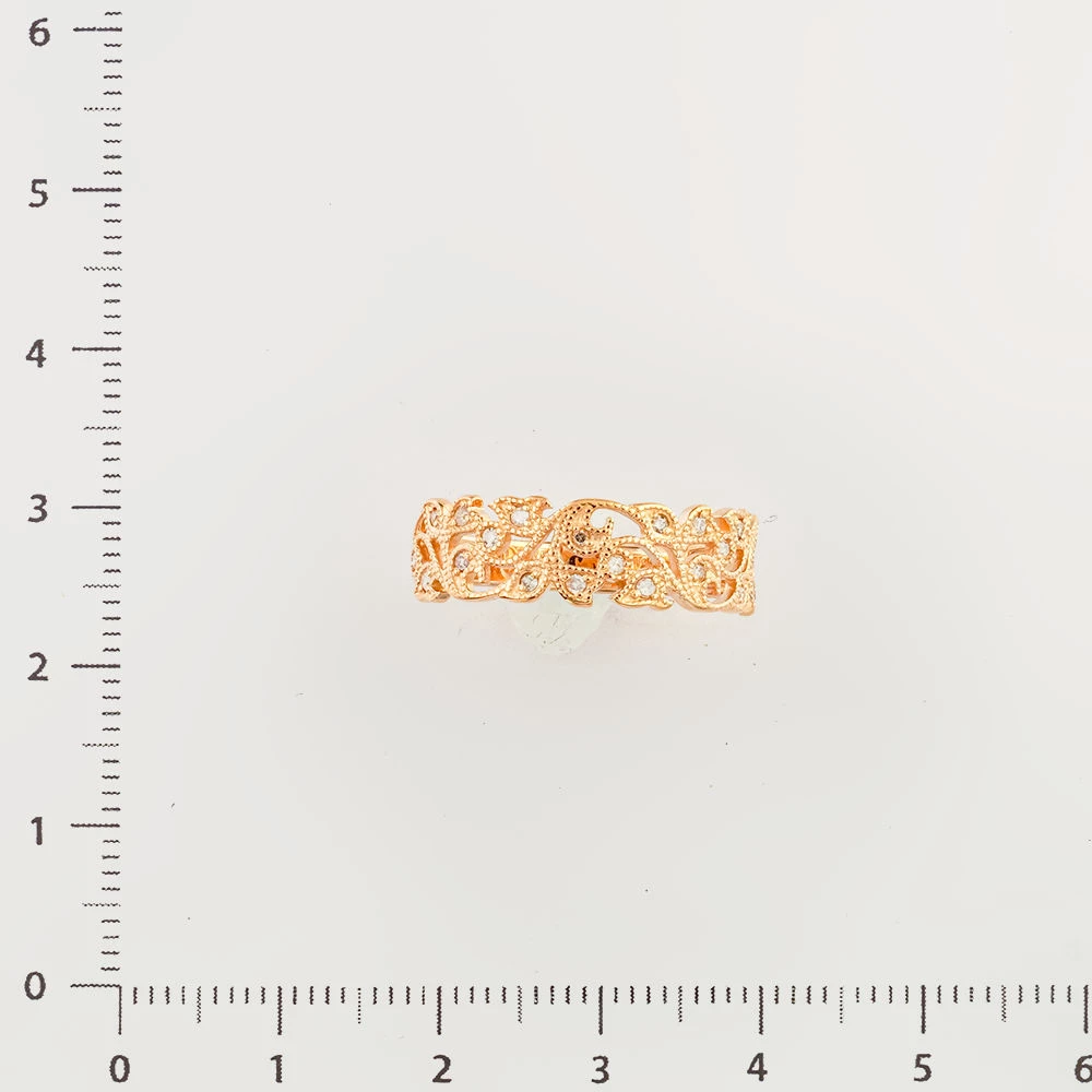 Кольцо с бриллиантом из красного золота 585 пробы